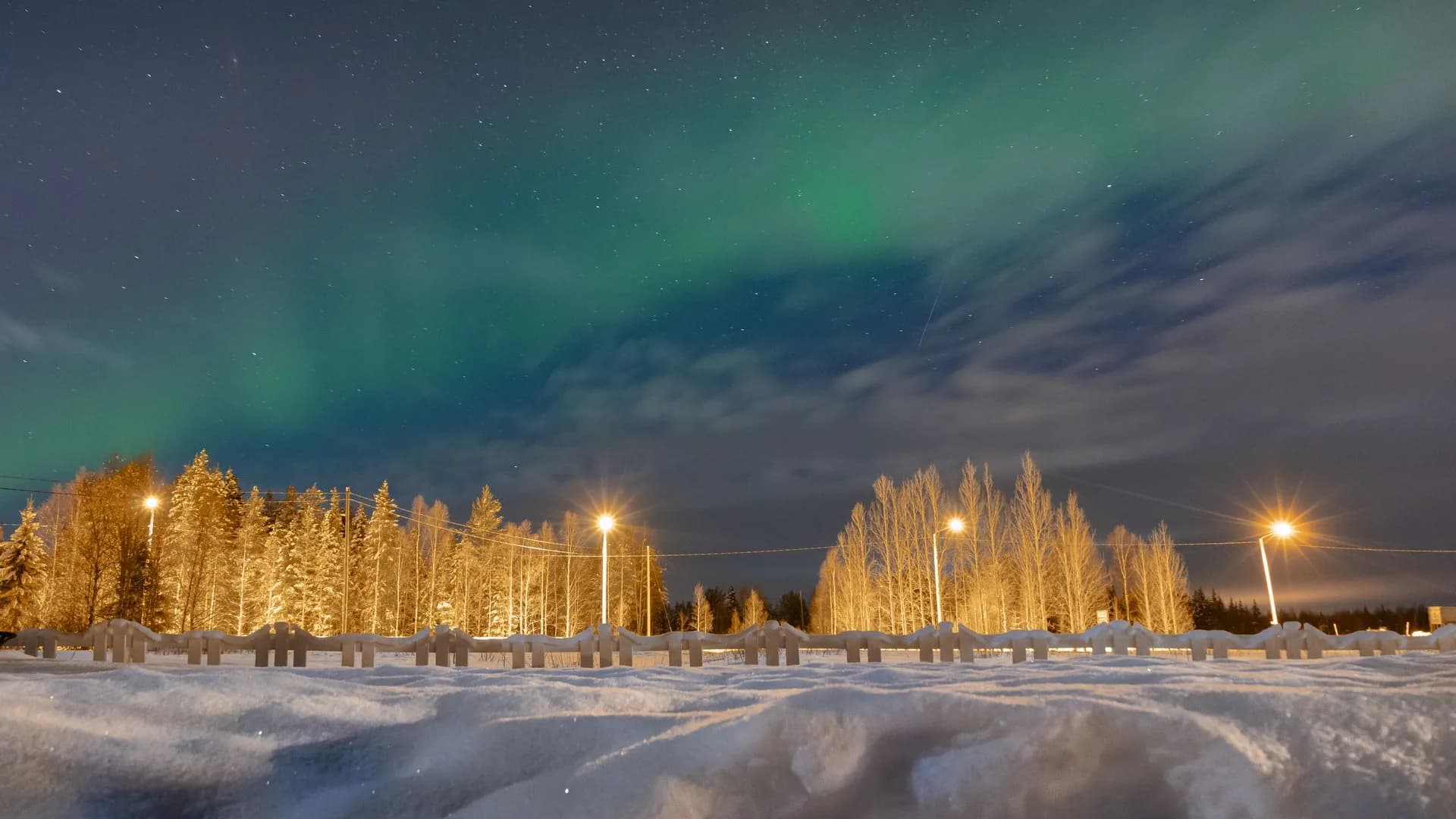 Northern lights in Levi
