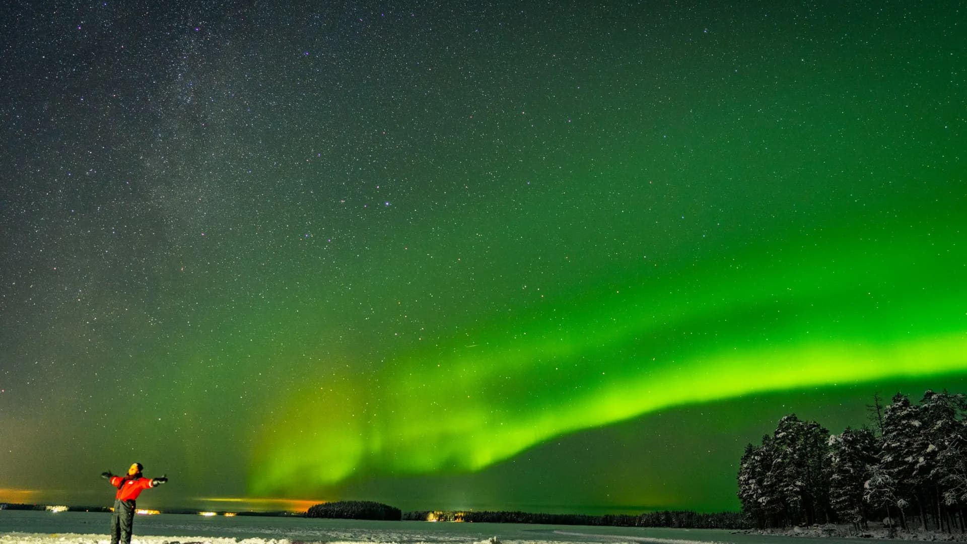 Northern lights in Rovaniemi